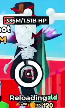 Count Rattlebones wearing a top hat and dark cape, partly obscured by combat UI.