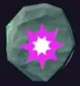Critical rune stone with a magenta starburst and white center.