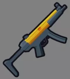 Precinct SMG with a yellow body and dark gray stock and magazine.
